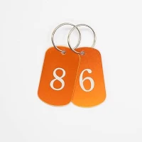 Portachiavi placca rettangolare in alluminio