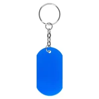 Portachiavi placca rettangolare in alluminio