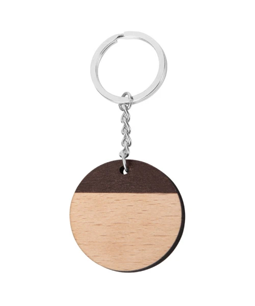 Portachiavi in Legno Bicolore - Tondo