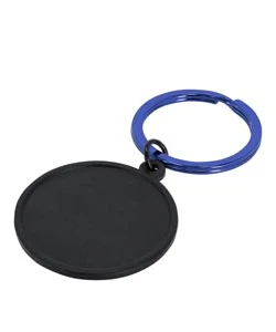 Portachiavi in Alluminio Nero Colorato - Tondo